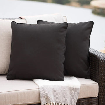 Coronado Square Pillow - Black Fabric