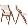 Upholstered Folding Dining Chair, Space Saving,