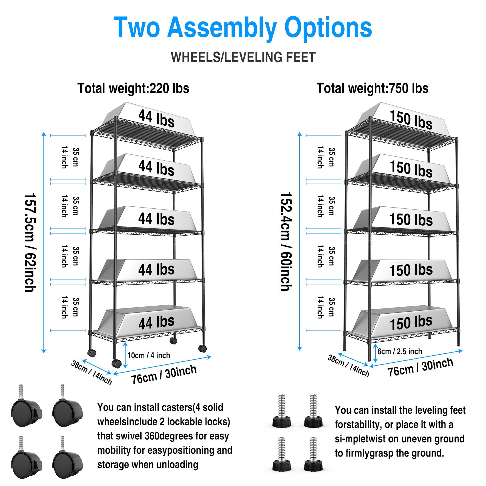 5 Tier Shelf Wire Shelving Unit, Nsf Heavy Duty Wire Shelf Metal Large Storage Shelves Height Adjustable Utility For Garage Kitchen Office Commercial Shelving Steel Layer Shelf Black Black Iron