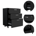 Penny Storage Cabinet, Three Drawersfour Casters