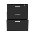 Penny Storage Cabinet, Three Drawersfour Casters Freestanding 1 2 Drawers Black Primary Living Space Pine Particle Board Engineered Wood