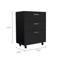 Penny Storage Cabinet, Three Drawersfour Casters