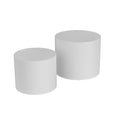 Mdf With Ash Oak Walnut Veneer Side Table Coffee Table End Table Nesting Table Set Of 2 For Living Room,Office,Bedroom White White Mdf