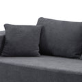 L Shape Modular Sectional Living Room Sofa Set Upholstered Sleeper Sofa For Living Room,16.53 Inch Cushion Heightening, 2 Pc Free Combination,Grey Grey Fabric 3 Seat