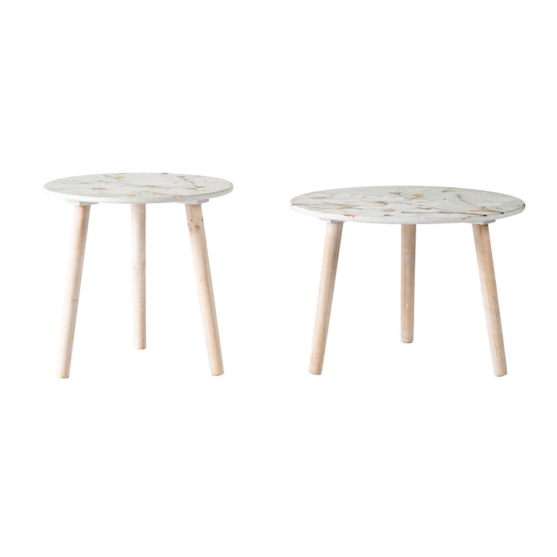 S 2 Side Tables White Mdf