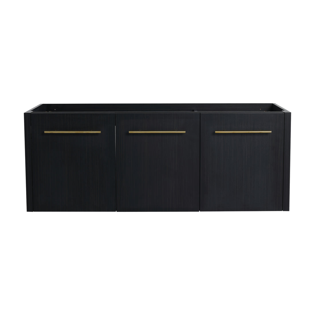 48 Inch Wall Mounted Bathroom Vanity Only The Cabinet Body, No Top Sink Bvb09148Bct Black Chestnut 3 Bathroom Wall Mounted Modern Plywood