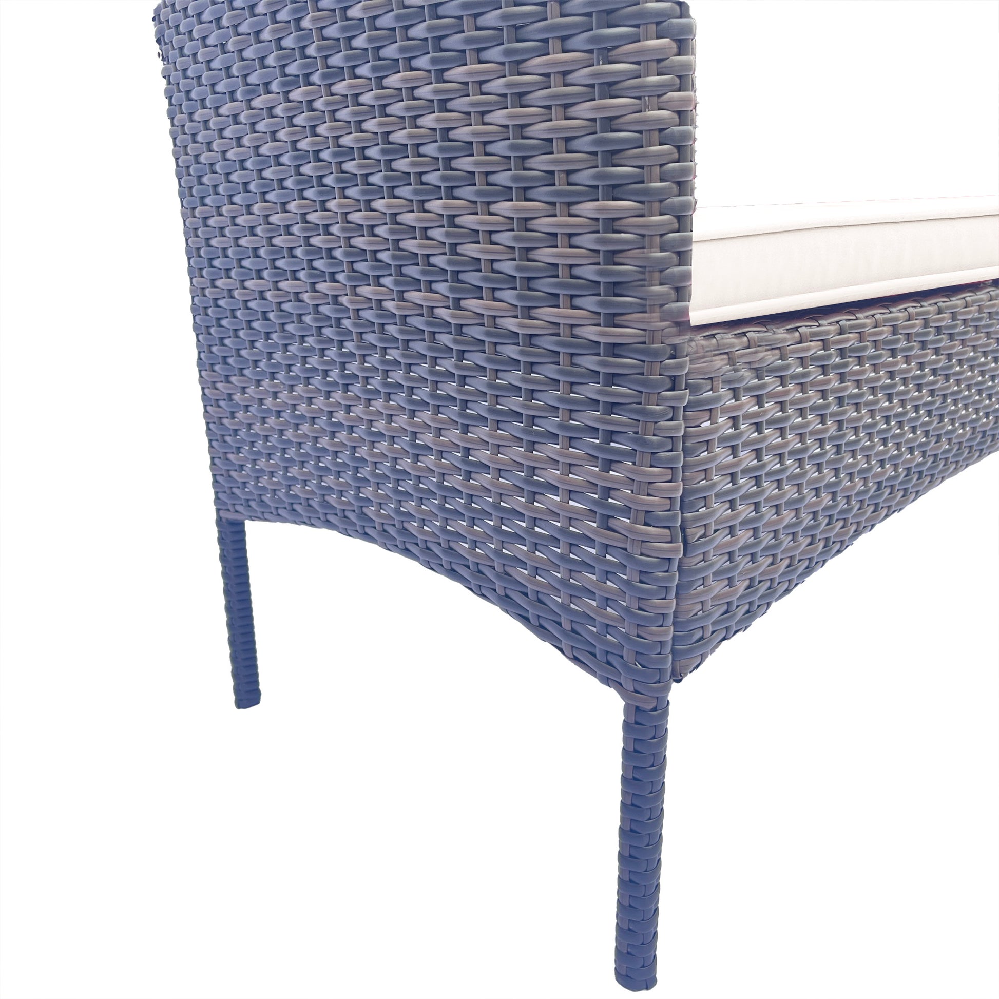 Wicker Patio Conversation Furniture Set, Outdoor Furniture Set With Removable Cushions & Table, Tempered Glass Top, Modern Rattan Bench For Garden Lawn Backyard Yes Complete Patio Set Brown Beige Weather Resistant Frame Water Resistant Cushion Garden &