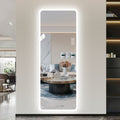 Full Length Mirror Lighted Vanity Body Mirror Led Mirror Wall Mounted Mirror Big Size Rounded Corners, Bedroom,Living Room,Dressing Room Hotel Clear Glass