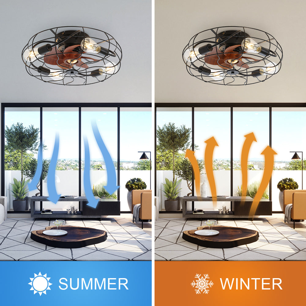 Industrial Style 20 Inch Led Ceiling Fan With