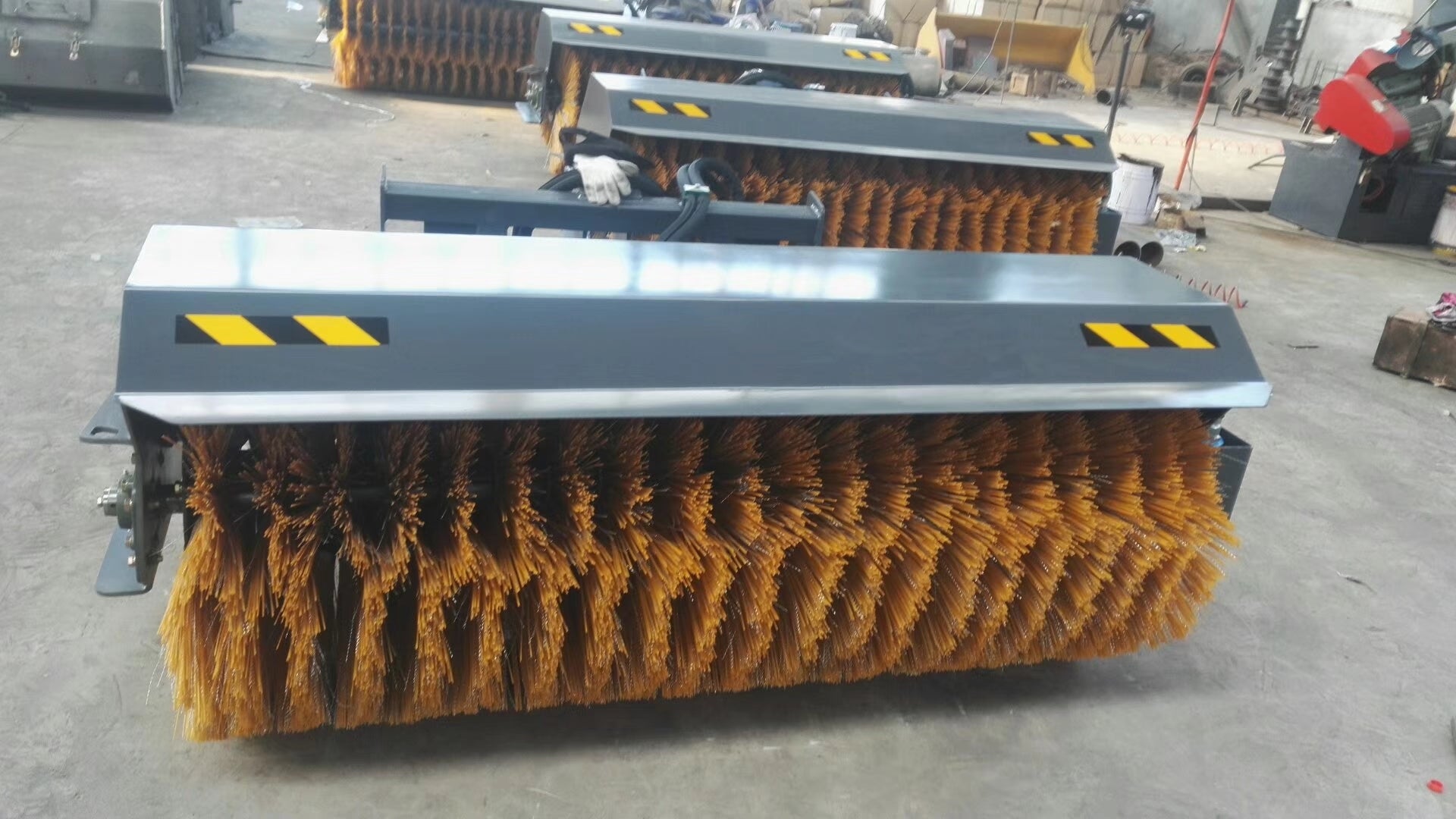 72 Skid Steer Hydraulic Rotary Angle Broom Sweeper Black Iron