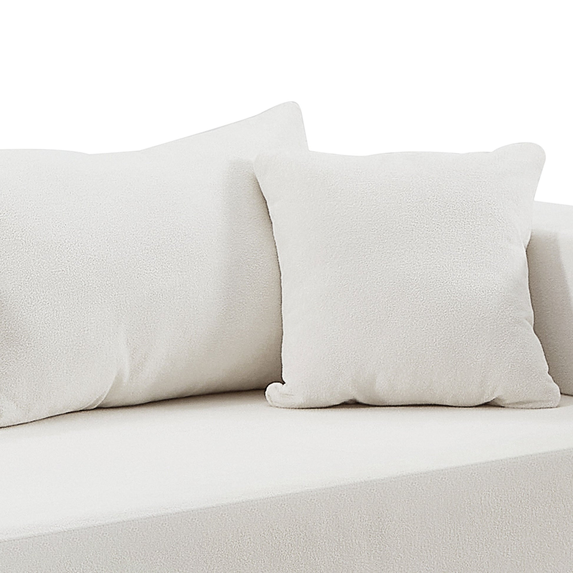 L Shape Modular Sectional Living Room Sofa Set Upholstered Sleeper Sofa For Living Room,16.53 Inch Cushion Heightening, 2 Pc Free Combination.Beige Beige Fabric 3 Seat