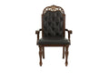 Majestic Formal Set of 2 Arm Chairs Brown Finish brown-brown-dining room-luxury-traditional-arm