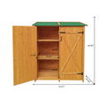 Xwt011 Wooden Shed Natural For Backyard Garden Big Tool Storage Flat Roof Tool Room 63.58