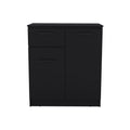 Idaho Dresser With 2 Door Cabinets And Drawer Black Black Particle Board Particle Board