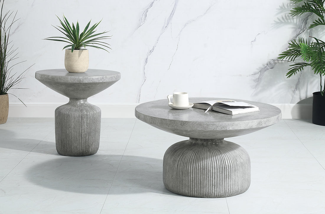 Laddie End Table, Weathered Gray Finish Lv01927 Gray Cement