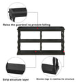 Console Table With 3 Tier Open Storage Spaces And Roman Column Effect Support Legs,Narrow Sofa Entry Table For Living Room, Entryway And Hallway Black Black Primary Living Space Floor Mount Console Tables Glossy Mdf Mdf