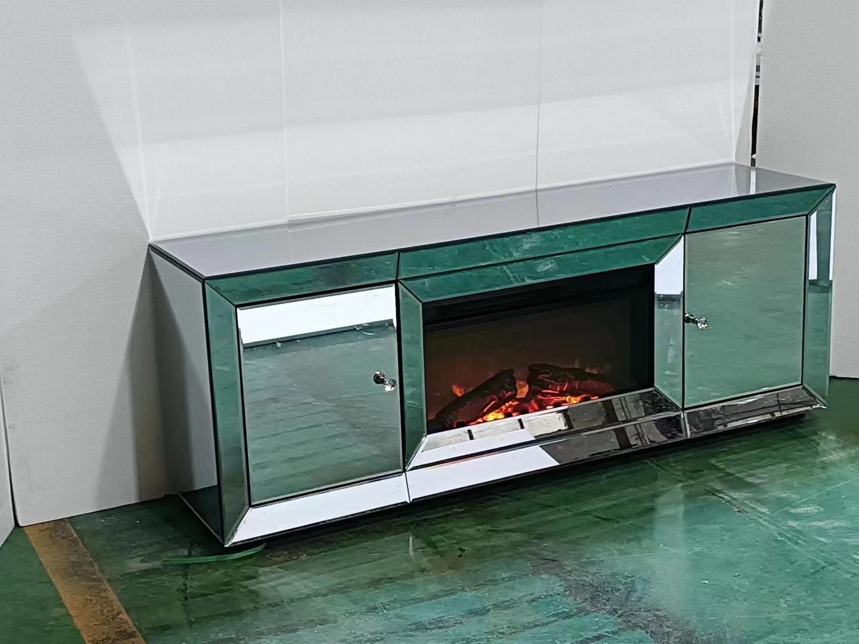 W 57" X D 13.8 " X H 19.7" Flash Silver Combination Tv Fireplace Cabinet Powder Coated 41 50 Electric Yes Silver 400 Natural Vent Primary Living Space American Design Yes Insert Mdf Glass Electric