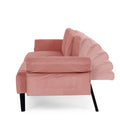 Velvet Futon Couch Convertible Folding Sofa Bed Tufted Couch With Adjustable Armrests For Apartment Pink Velvet Metal Medium Soft Split Back Eucalyptus Square Arms Foam 3 Seat