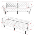 Velvet Futon Couch Convertible Folding Sofa Bed Tufted Couch With Adjustable Armrests For Apartment Pink Velvet Metal Medium Soft Split Back Eucalyptus Square Arms Foam 3 Seat