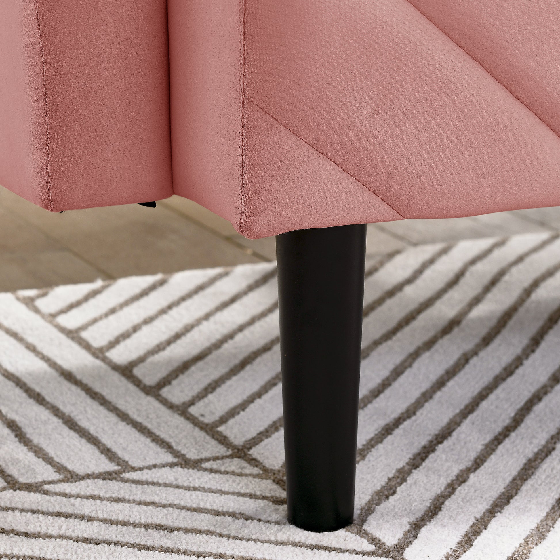 Velvet Futon Couch Convertible Folding Sofa Bed Tufted Couch With Adjustable Armrests For Apartment Pink Velvet Metal Medium Soft Split Back Eucalyptus Square Arms Foam 3 Seat