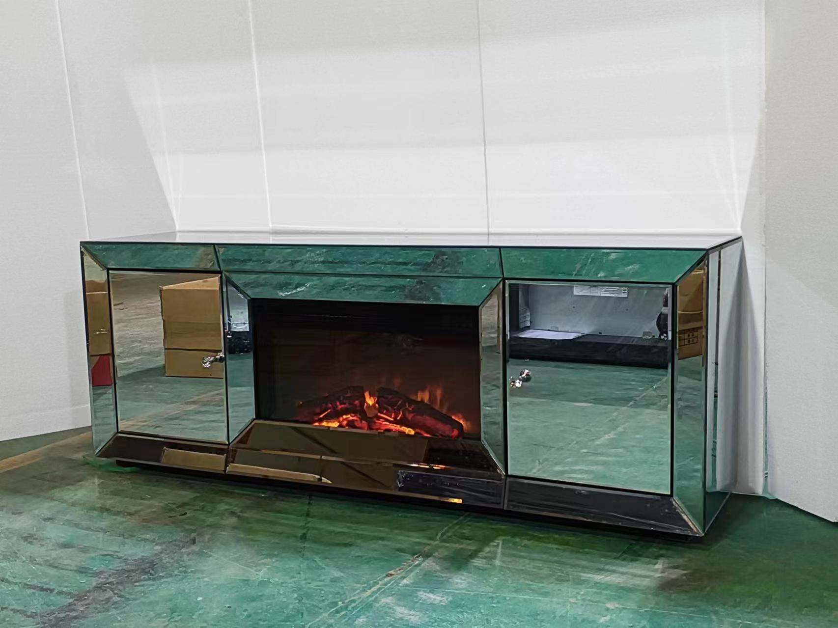 W 57" X D 13.8 " X H 19.7" Flash Silver Combination Tv Fireplace Cabinet Powder Coated 41 50 Electric Yes Silver 400 Natural Vent Primary Living Space American Design Yes Insert Mdf Glass Electric