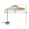 Baja Banana Canopy Sunshade Beige Black Garden & Outdoor Umbrellas Fabric Metal