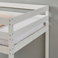 Twin Over Twin Bunk Beds Can Be Turn Into Upper Bed And Down Desk, Cushion Sets Are Free. White,79''L X 40.9''W X 79''H. Twin White Iron