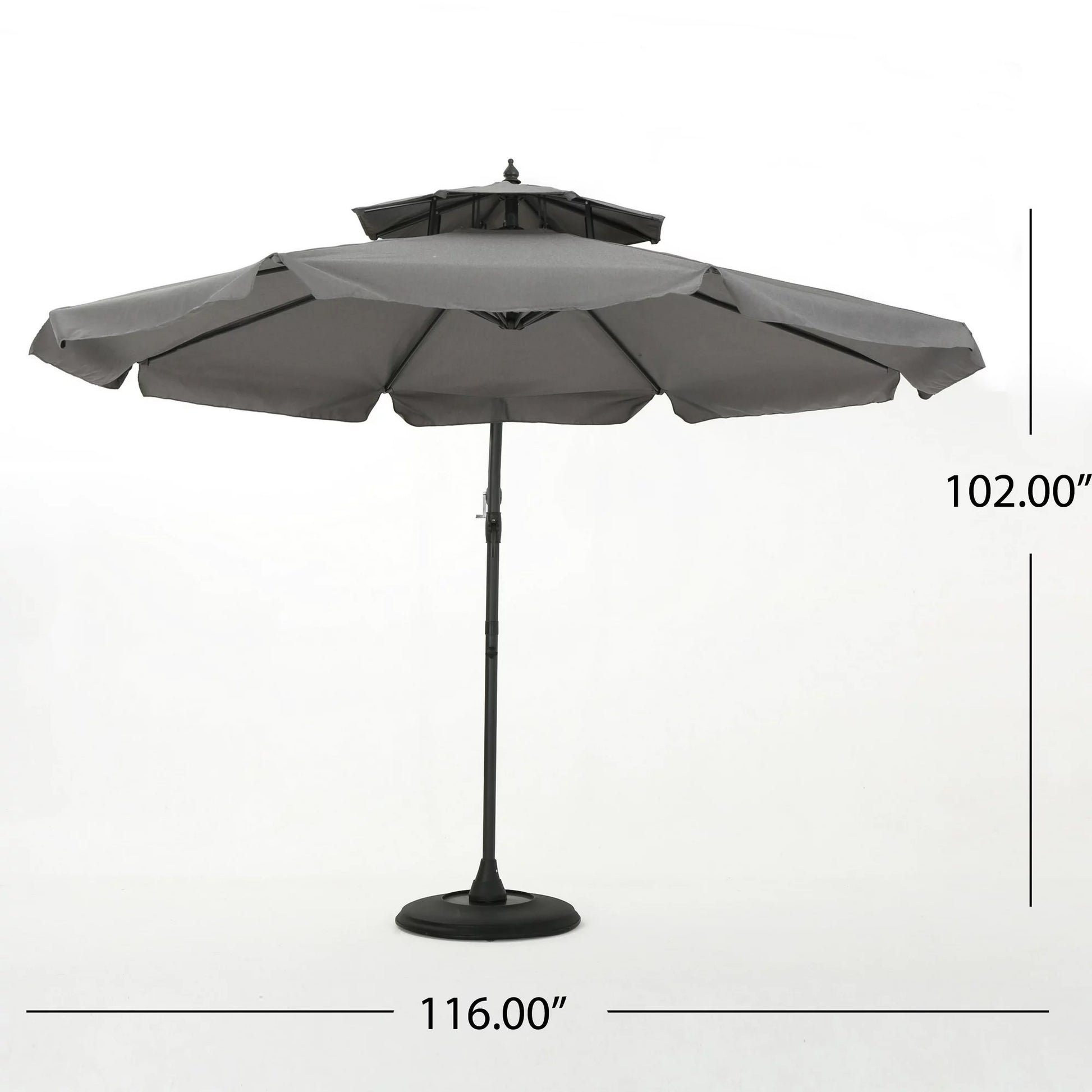 Baja Banana Canopy Sunshade Black Grey Garden & Outdoor Umbrellas Fabric Metal