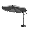 Baja Banana Canopy Sunshade Black Grey Garden & Outdoor Umbrellas Fabric Metal