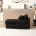 Modern Luxury Sofa Couch For Living Room Quality Corduroy Upholstery Sleeper Sofa Bed Daybed Black Black Corduroy 1 Seat