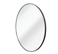 Black 36 Inch Metal Round Bathroom Mirror Black Classic Mdf Glass Aluminium Alloy