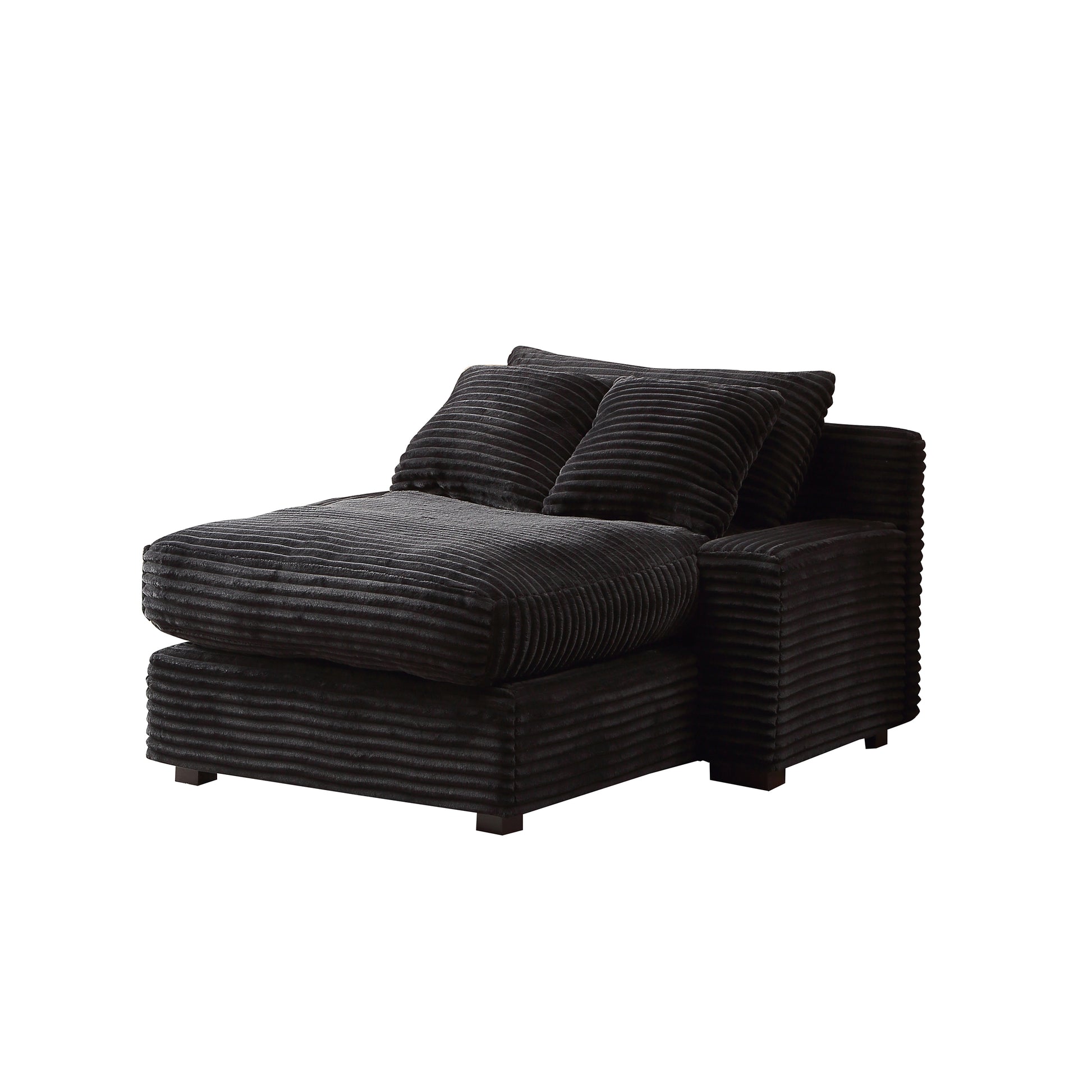 Modern Luxury Sofa Couch For Living Room Quality Corduroy Upholstery Sleeper Sofa Bed Daybed Black Black Corduroy 1 Seat