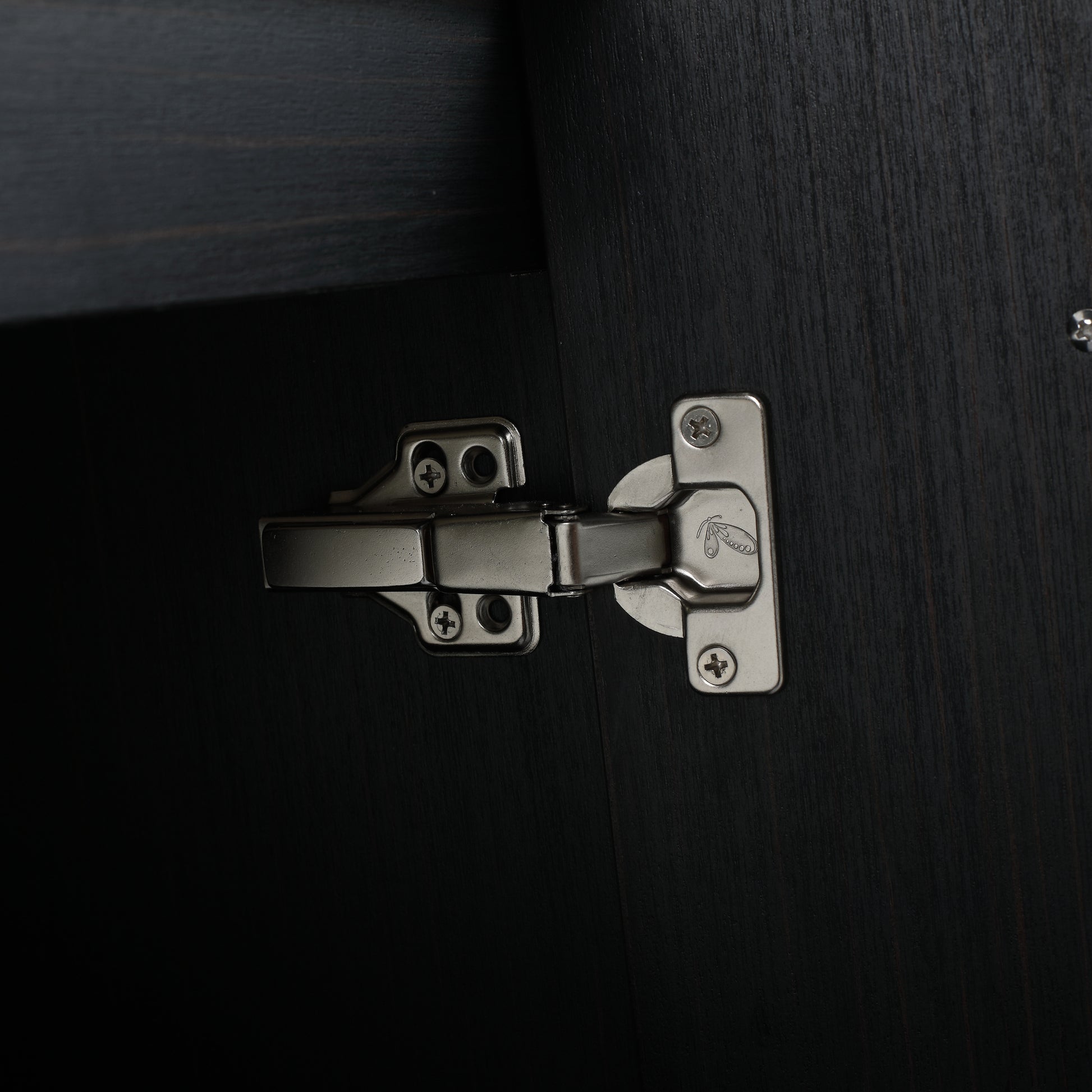 48 Inch Freestanding Bathroom Vanity With Resin Sink, With Soft Closing Door, Kd Package Black Chestnut Bathroom Modern Plywood