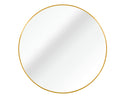 Gold 36 Inch Metal Round Bathroom Mirror Gold Classic Mdf Glass Aluminium Alloy