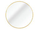 Gold 16 Inch Metal Round Bathroom Mirror - Gold