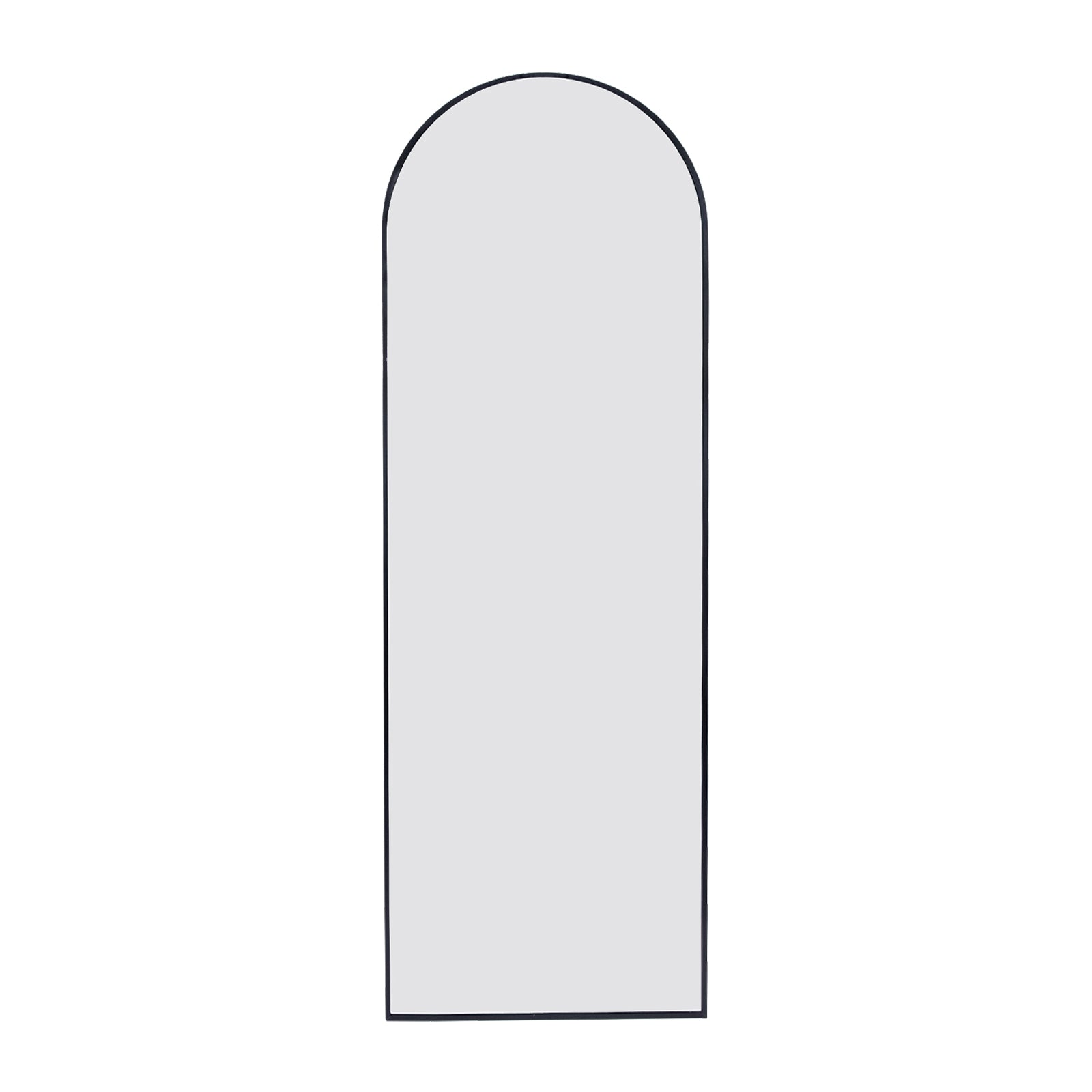 Black 71X23.6 Inch Metal Arch Stand Full Length Mirror Black Classic Mdf Glass Aluminium Alloy