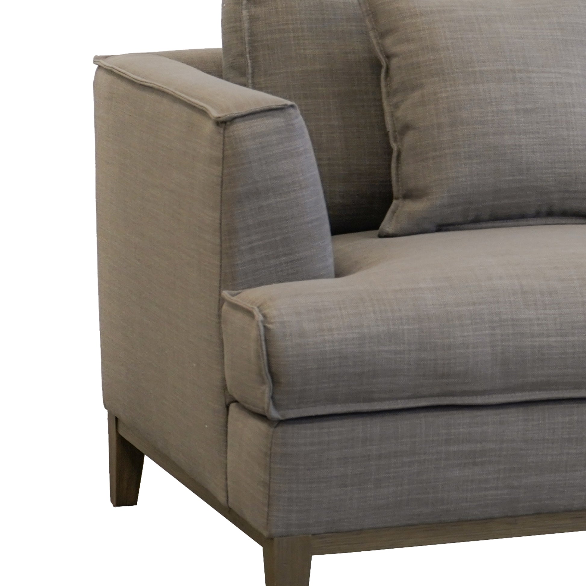 Aspen Grey Linen Chair Grey Wood Linen