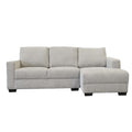 Roy Grey Right Facing Sectional Grey Polyester 3 Seat