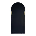 Black 71X31.5 Inch Metal Arch Stand Full Length Mirror Black Classic Mdf Glass Aluminium Alloy