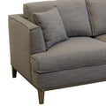 Aspen Grey Linen Loveseat Grey Wood Linen