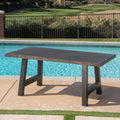 Valencia Outdoor Concrete Dinning Table Leg Black Iron