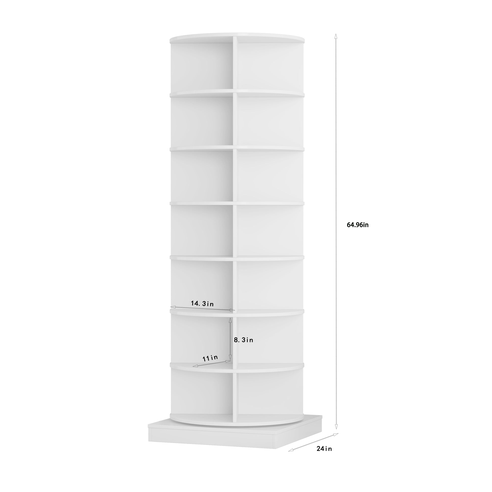 360 Rotating Shoe Cabinet 7 Layers Holds Up To 35