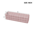 All Covered Velvet Upholstered Ottoman, Rectangular Footstool, Bedroom Footstool, No Assembly Required, Elegant And Luxurious, Pink Pink Mdf