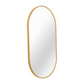 Gold 20 X 28 Inch Metal Oval Mirror Gold Classic Mdf Glass Aluminium Alloy