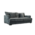 Ashton Grey Down Loveseat Grey Wood Chenille