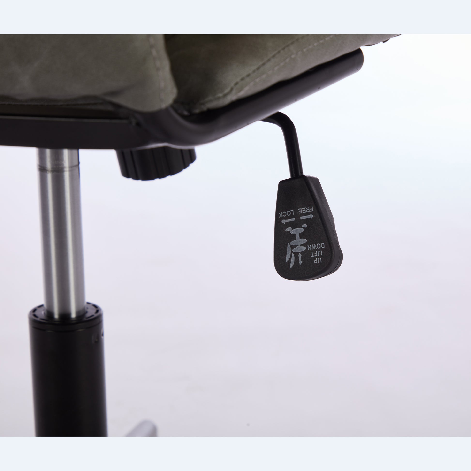 Oversize Seat Cirss Cross Chair With Wheels, Elegant Design Computer Chair, Adjustable Height 360 Rolling Swivel Home Office Chair For Small Space, Dressing Room, Living Room Gray White Dark Gray White Primary Living Space Casual Foam Pu Leather