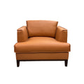 Aspen Cognac Top Grain Leather Chair Camel Wood Leather