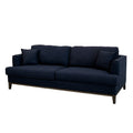 Aspen Navy Linen Sofa Navy Wood Linen 3 Seat