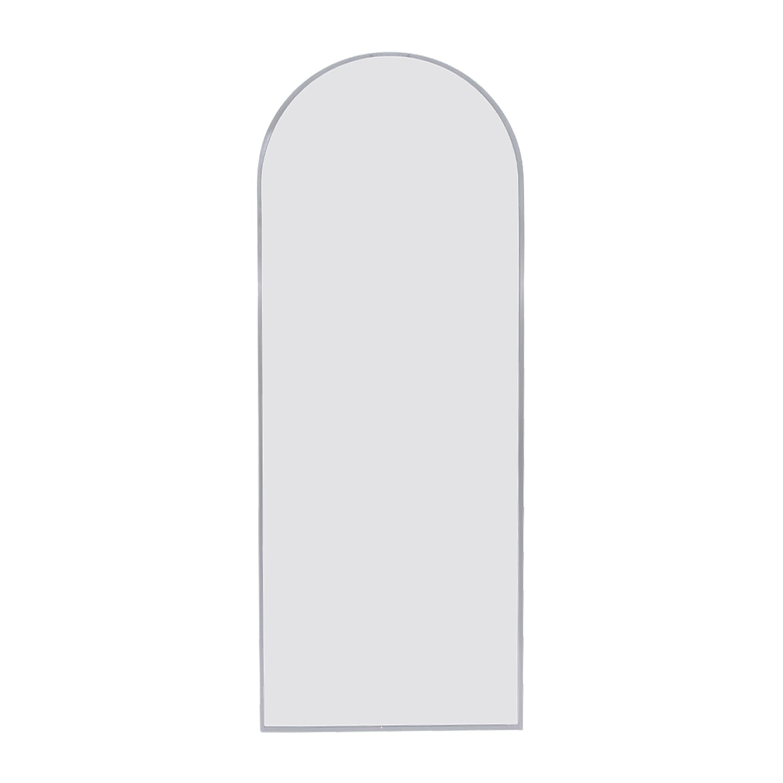 Silver 71X27.5 Inch Metal Arch Stand Full Length Mirror Silver Classic Mdf Glass Aluminium Alloy