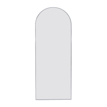 Silver 71X27.5 Inch Metal Arch Stand Full Length Mirror Silver Classic Mdf Glass Aluminium Alloy